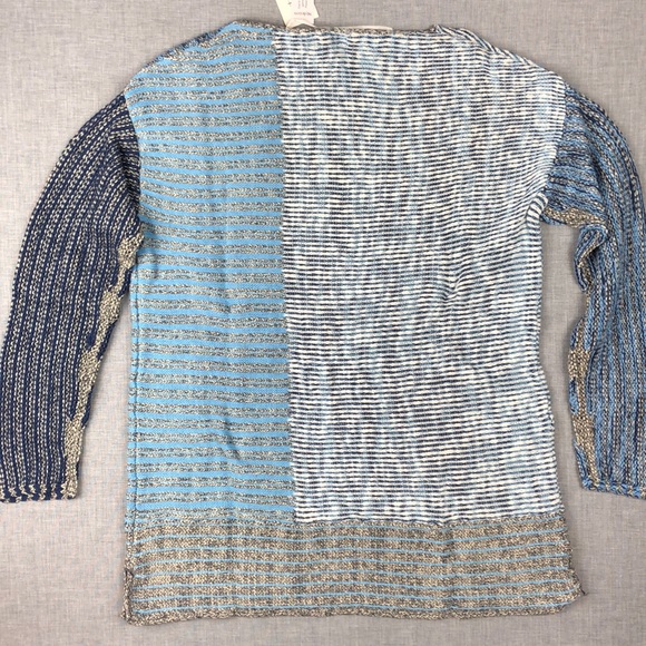 Style & Co Blue Colorblock Boatneck Sweater Small - Picture 4 of 4